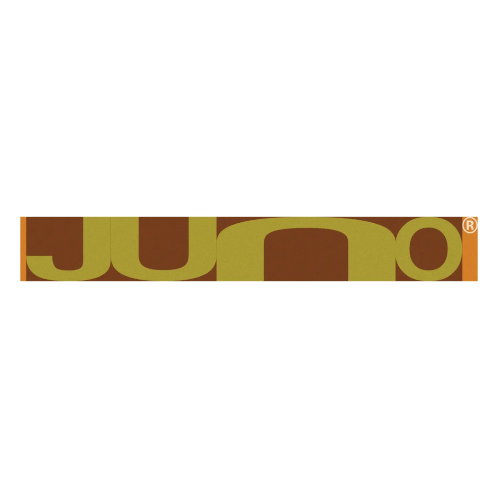 Juno logo in olive green and brown for an Adelaide vintage clothing seller at My Dead Grandpa